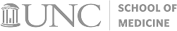 UNC School of Medicine logo, partnering with MomGenes to advance postpartum depression research and improve maternal mental health care.